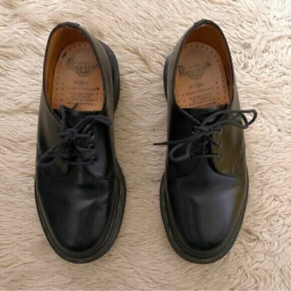Vintage 90s Doc Martens Black 1461 MIE England Oxford - 2UK/5US - Picture 2 of 8
